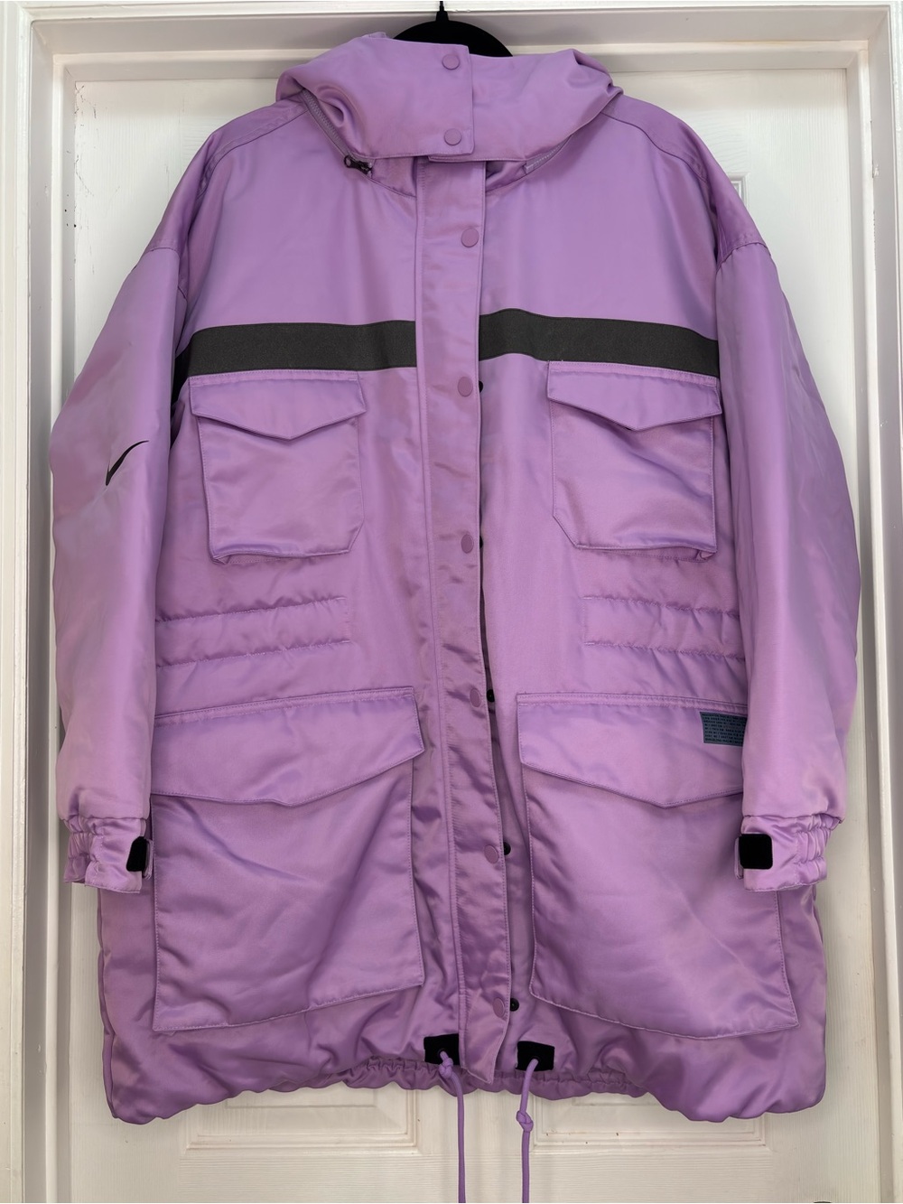 Nike Lavender Puffer Parka with Black Accent